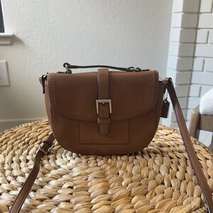 Coach Brown Leather Crossbody Bag with Classic Design
